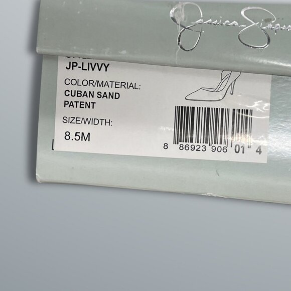 Jessica Simpson Nude Paryn DOrsay Pointy Toe Stiletto High Heels Size 8.5 Patent - Picture 8 of 9